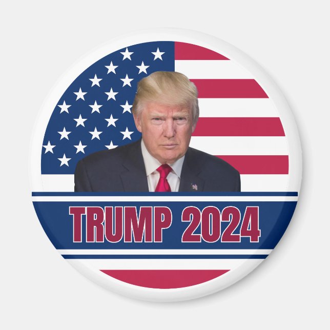 Imã Trump 2024 American Flag (Frente)
