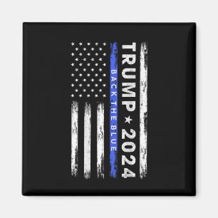 Imã Trump 2024 Back The Blue Thin Blue Line American