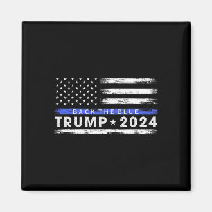Imã Trump 2024 Back The Blue Thin Blue Line American