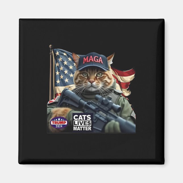 Imã Trump 2024 Cats Lives Problem (Frente)