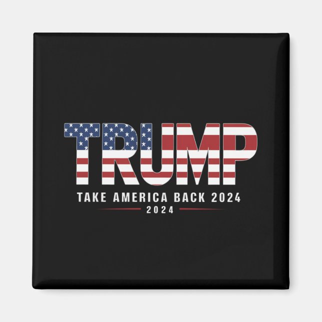 Imã Trump 2024 Devolva a América Presentes Americanos  (Frente)
