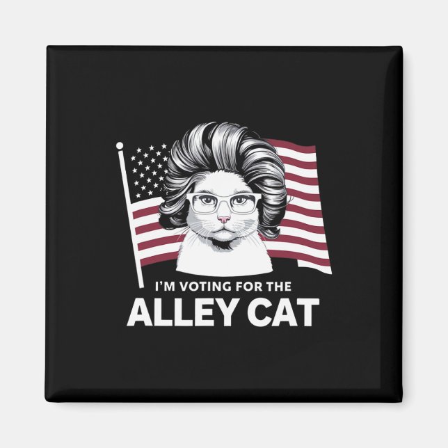 Imã Trump 2024 Estou votando no gato de beco Republica (Frente)