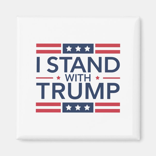 Imã Trump 2024 Eu Estou Com Trump Support Presidente (Frente)