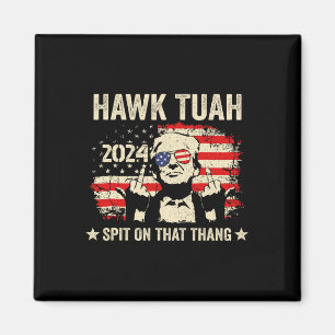 Imã Trump 2024 Flag Funny Hawk Tush Middle Finger 24 V