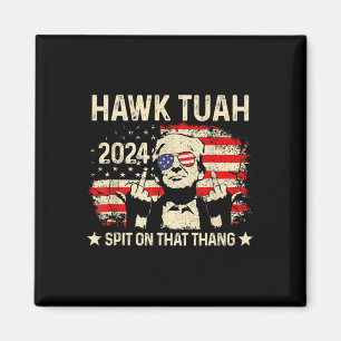 Imã Trump 2024 Flag Funny Hawk Tush Middle Finger 24 V