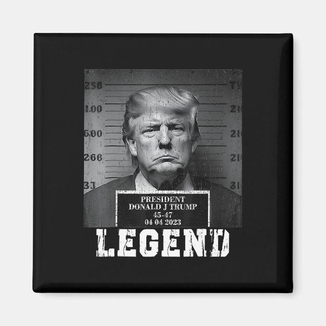 Imã Trump 2024 Mugshot Presidente Legend (Frente)