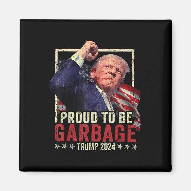 Imã Trump 2024 Orgulhoso De Votar Lixo (Frente)