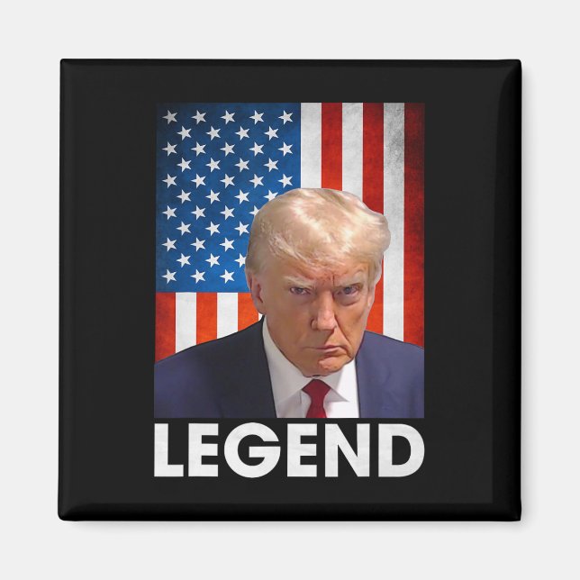 Imã Trump 2024 Presidente Legend American Flag (Frente)
