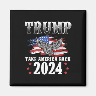 Imã Trump 2024 Retome América Bandeira Americana Trump
