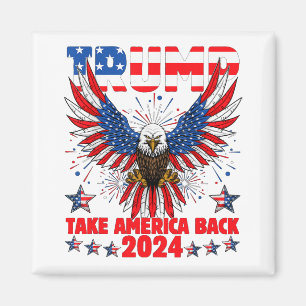 Imã Trump 2024 Retome América Bandeira Americana Trump