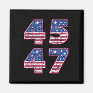 Imã Trump 2024 Vintage 45 47 America Flag Tee For Wome