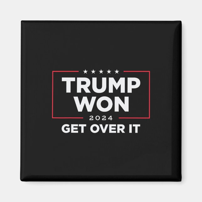 Imã Trump 2024 Won Supere-A Uni - Preto (Frente)