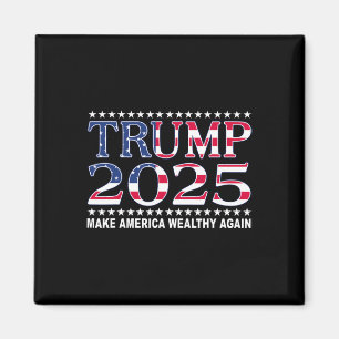 Imã Trump 2025 Bandeira EUA Faça a América Rica Novame