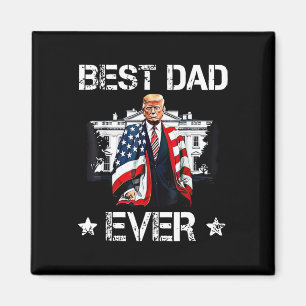 Imã Trump 2025 Melhor Pai de Todos os Tempos Bandeira