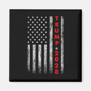 Imã Trump 2028 Vote Donald Trump América Flag Vinta