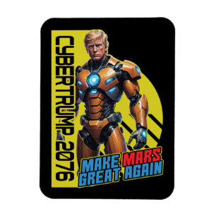 Ímã Trump 2076 Campanha Presidencial Marciana