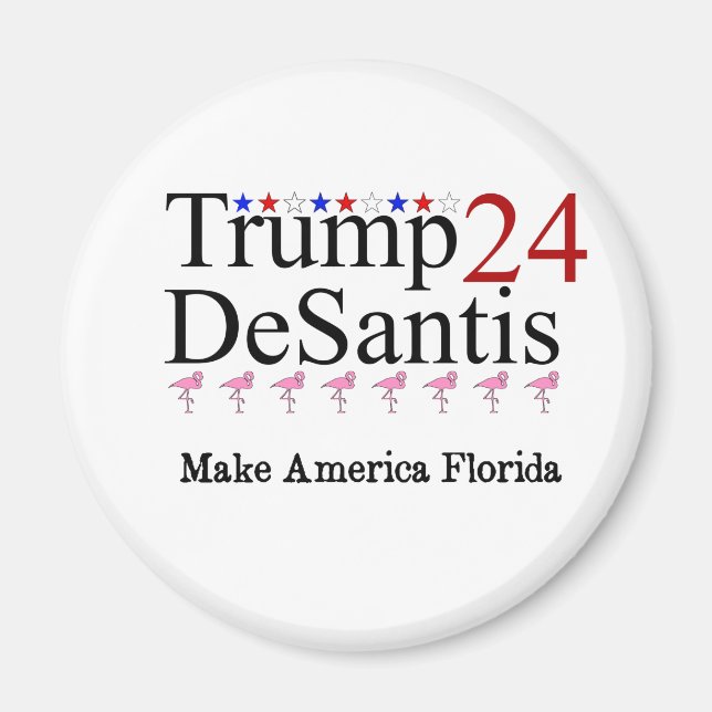 Imã Trump 24 DeSantis Make America Florida (Frente)