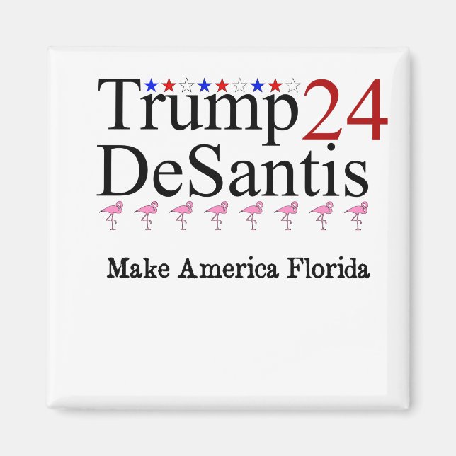 Imã Trump 24 DeSantis Make America Florida (Frente)