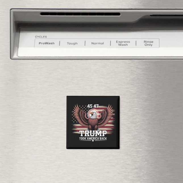 Imã Trump 45º 47º Presidente Flag 2025 Eagle America (In Situ (Dishwasher))