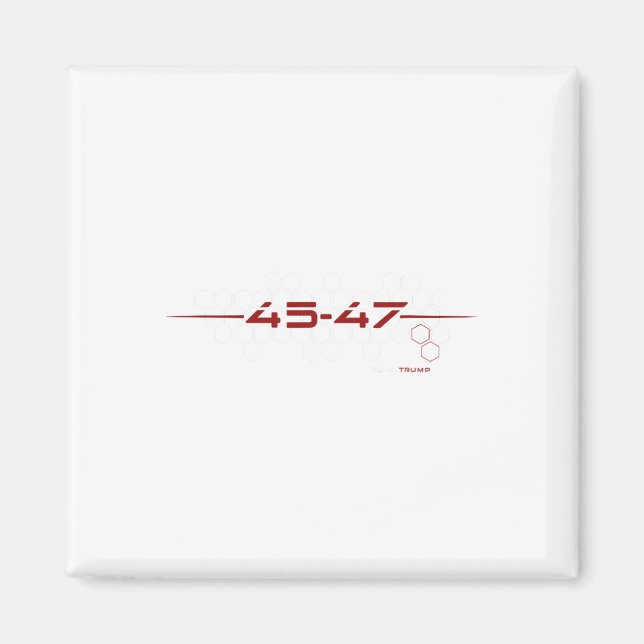 Imã Trump 45 47 Design Retro-Futurístico (Frente)