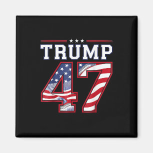 Imã Trump 45-47 Mega Sinalizador Americano 2024 Eleiçã