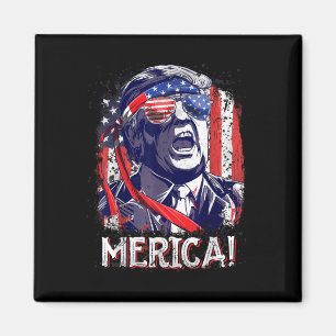 Imã Trump 4 De Julho Merica Men Women Usa American Fl