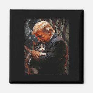 Imã Trump Abrindo Um Gato Laranja 2024 Torna Os Gatos