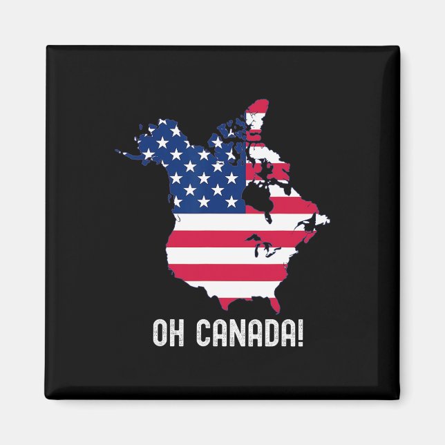 Imã Trump Canadá EUA Mapa do 51º Estado Bandeira Ameri (Frente)