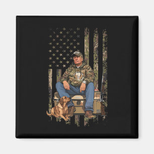 Imã Trump Com Cachorro Pato Caça Aves Aquáticas Camo P