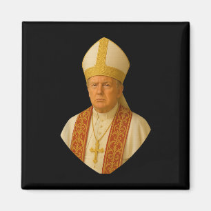 Imã Trump Como Papa Tee Meme Engraçado