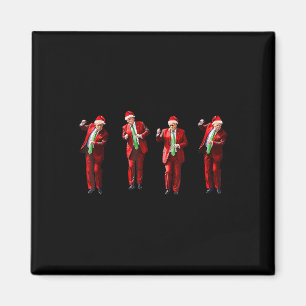 Imã Trump Dance Papai Noel Natal Xmas Pajamas Hol