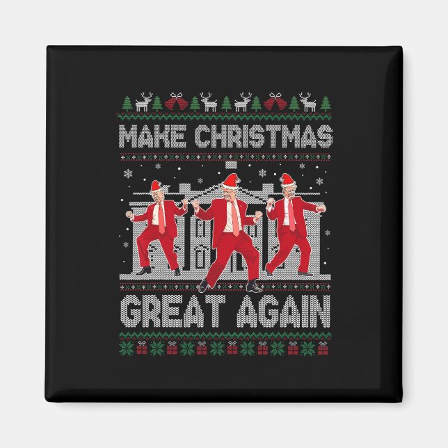 Imã Trump Dancing Torna o Excelente de Natal novamente (Frente)