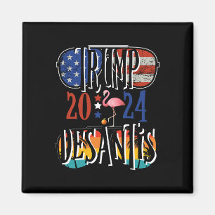 Imã Trump Desantis Eleição Bandeira Americana Estátua