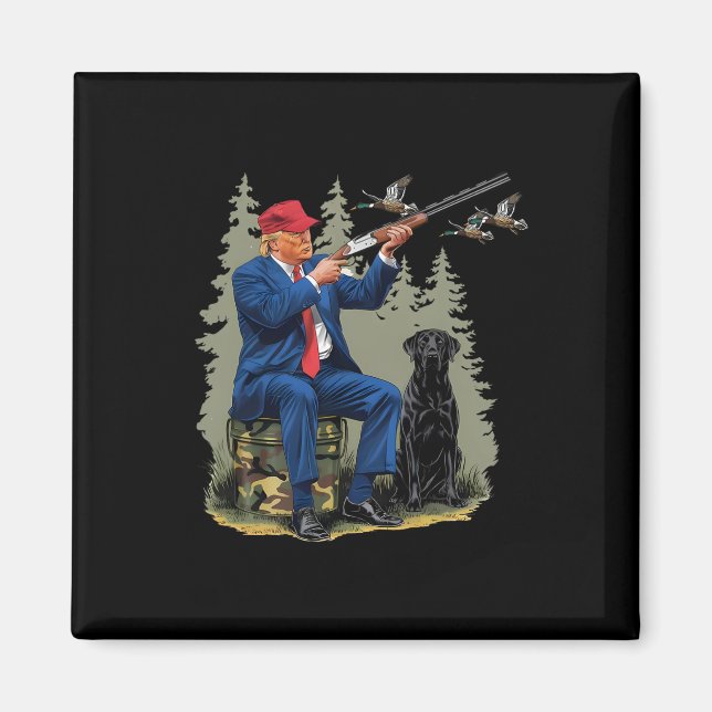 Imã Trump Duck caçando Donald Trump Old School Camoufl (Frente)