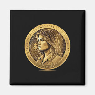 Imã Trump E Moeda De Memes De Moeda De Melania Lança T