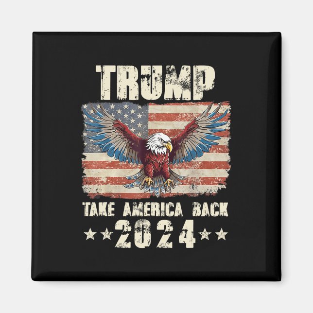 Imã Trump Eagle Presidente Dos Eua 2024 Retire A Améri (Frente)