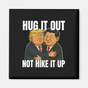 Imã Trump Engraçado Da Guerra Tarifária Hugging Xi Jin