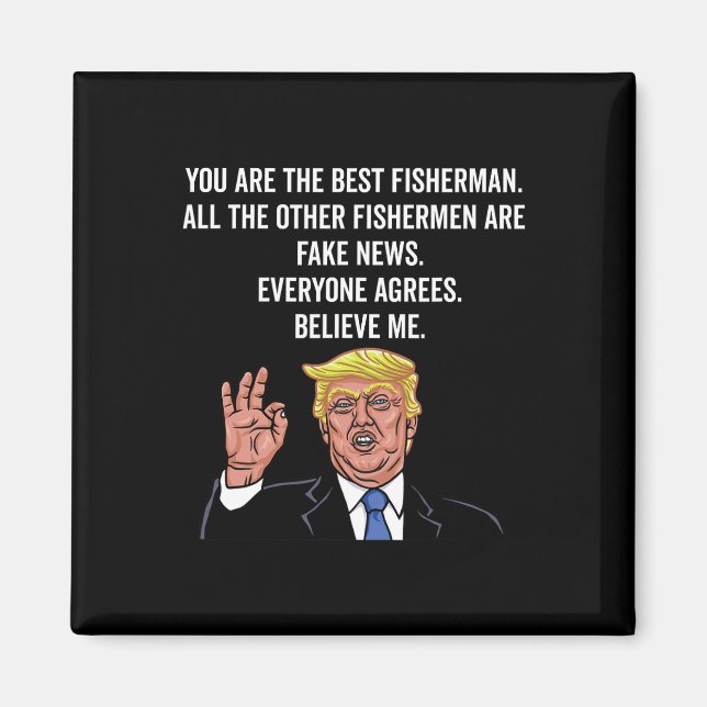Imã Trump Fish Funny Fisher Hook Gifts (Frente)