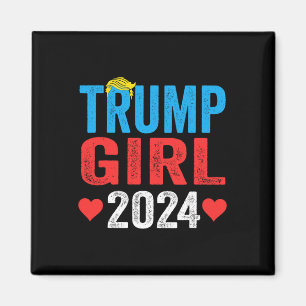 Imã Trump Girl 2024 Cute Trump Flag Mulheres Meninas C