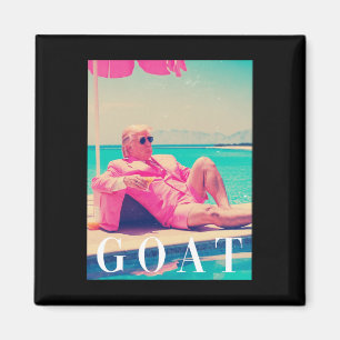 Imã Trump Goat Summer 2024 Retro Funny Pink Donald Tru