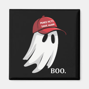 Imã Trump Halloween Fantasma Boo Faça Pets Salvar Nova