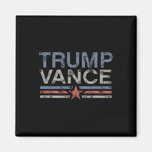 Imã Trump Jd Vance 2024 Retro Stripe Trump Vance 2024
