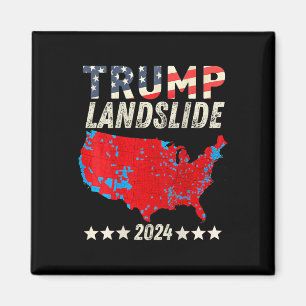 Imã Trump Landslides 2024 Mapa Eleitoral Vencedor do T