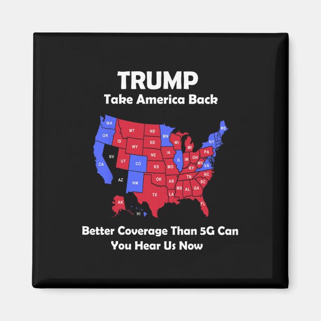 Imã Trump Leva a América pelo mapa dos EUA - melhor co (Frente)