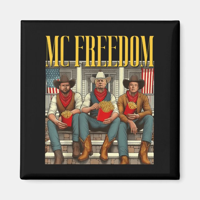 Imã Trump Mc Freedom Funny Trump 2024 Natal Black (Frente)