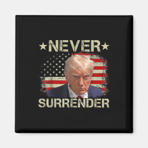 Imã Trump Mug nunca rende Pro Trump American