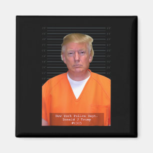 Imã Trump Mug Shot Range Jumpcase Parody Atrás dos Bar