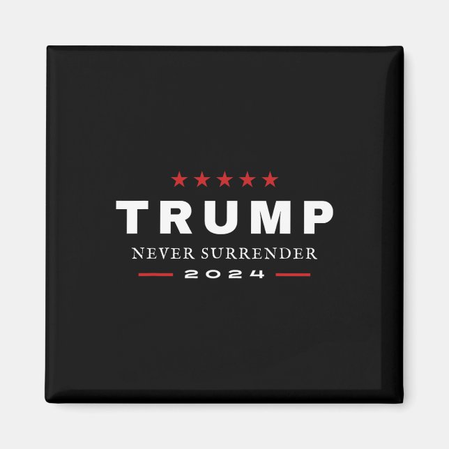 Imã Trump Nunca Rende Tee Patriótico Maga 2024 (Frente)