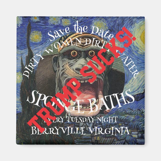 Imã Trump SALVE A DATA BANHOS DE ESPONJA SUJOS PARA MU (Frente)