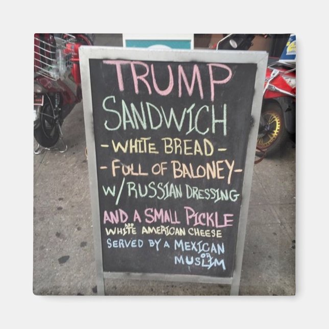 IMÃ TRUMP SANDWICH MAGNET (Frente)